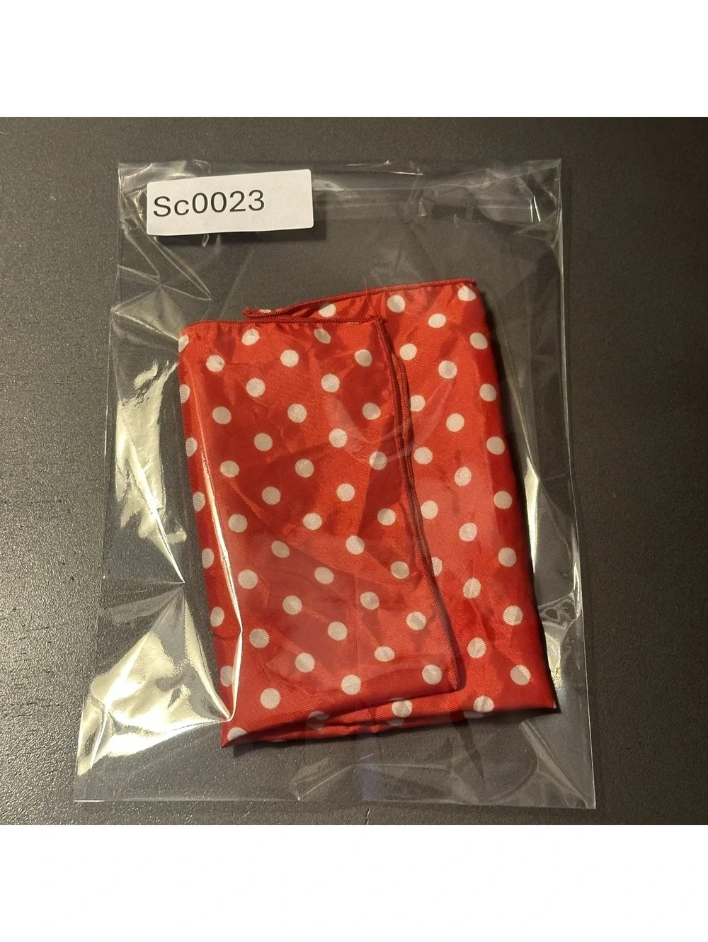 Polka Dot Red and White Square Scarf